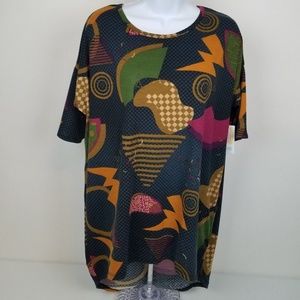 LuLaRoe Irma Womens Top Size XS Tan Black